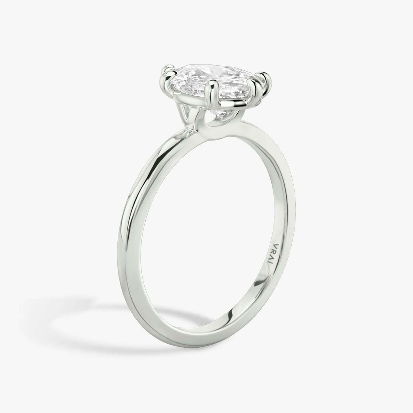 The Signature 6 Prong | Pear | 18k | 18k White Gold | Band: Plain | Diamond orientation: vertical | Carat weight: See full inventory