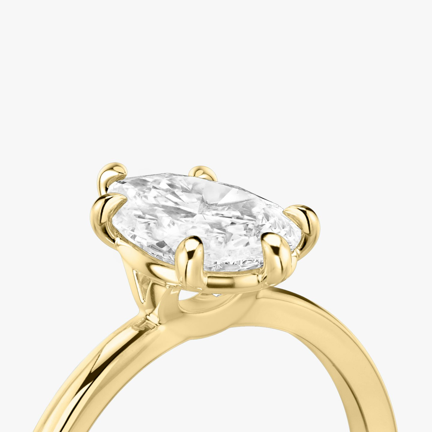 The Signature 6 Prong | Pear | 18k | 18k Yellow Gold | Band: Plain | Diamond orientation: vertical | Carat weight: See full inventory