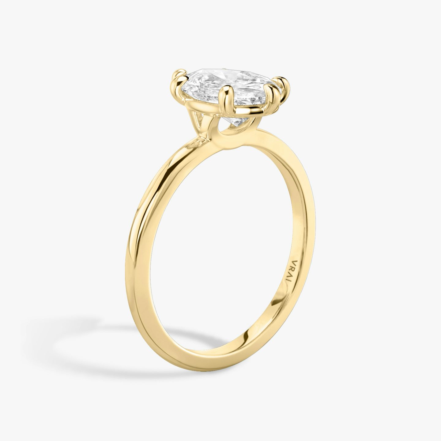 The Signature 6 Prong | Pear | 18k | 18k Yellow Gold | Band: Plain | Diamond orientation: vertical | Carat weight: See full inventory
