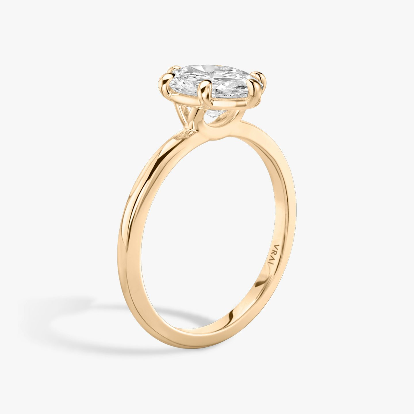 The Signature 6 Prong | Oval | 14k | 14k Rose Gold | Band: Plain | Diamond orientation: vertical | Carat weight: See full inventory