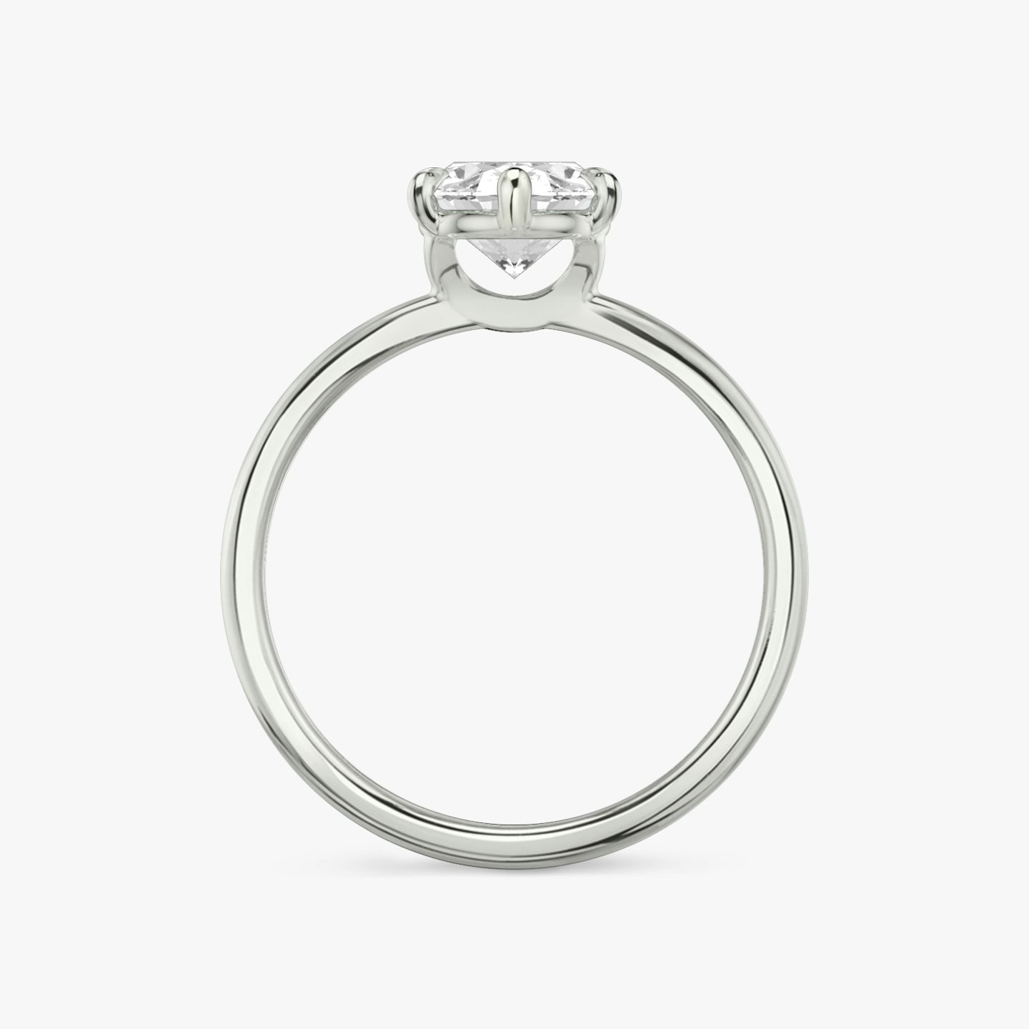 The Signature 6 Prong | Oval | 18k | 18k White Gold | Band: Plain | Diamond orientation: vertical | Carat weight: See full inventory