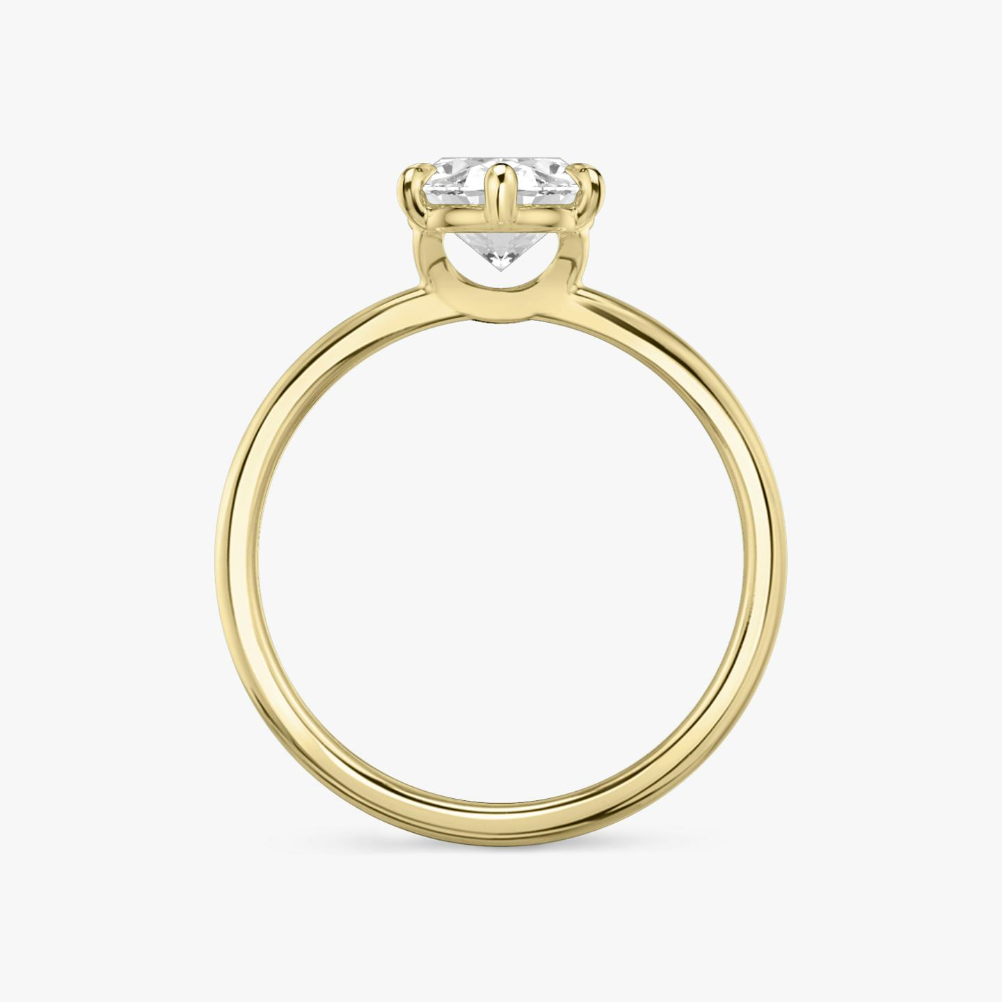 The Signature 6 Prong | Oval | 18k | 18k Yellow Gold | Band: Plain | Diamond orientation: vertical | Carat weight: See full inventory