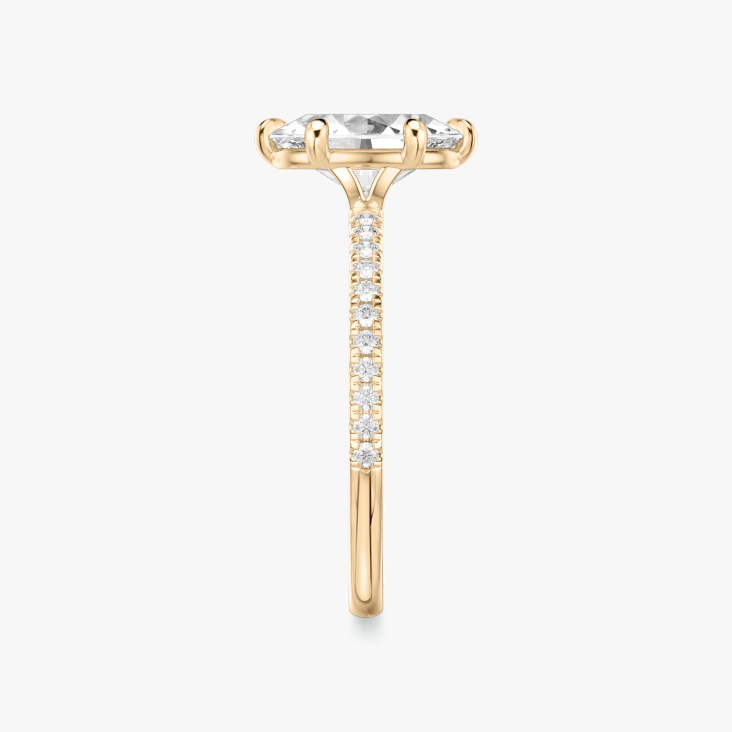 The Signature 6 Prong | Oval | 14k | 14k Rose Gold | Band: Pavé | Diamond orientation: vertical | Carat weight: See full inventory