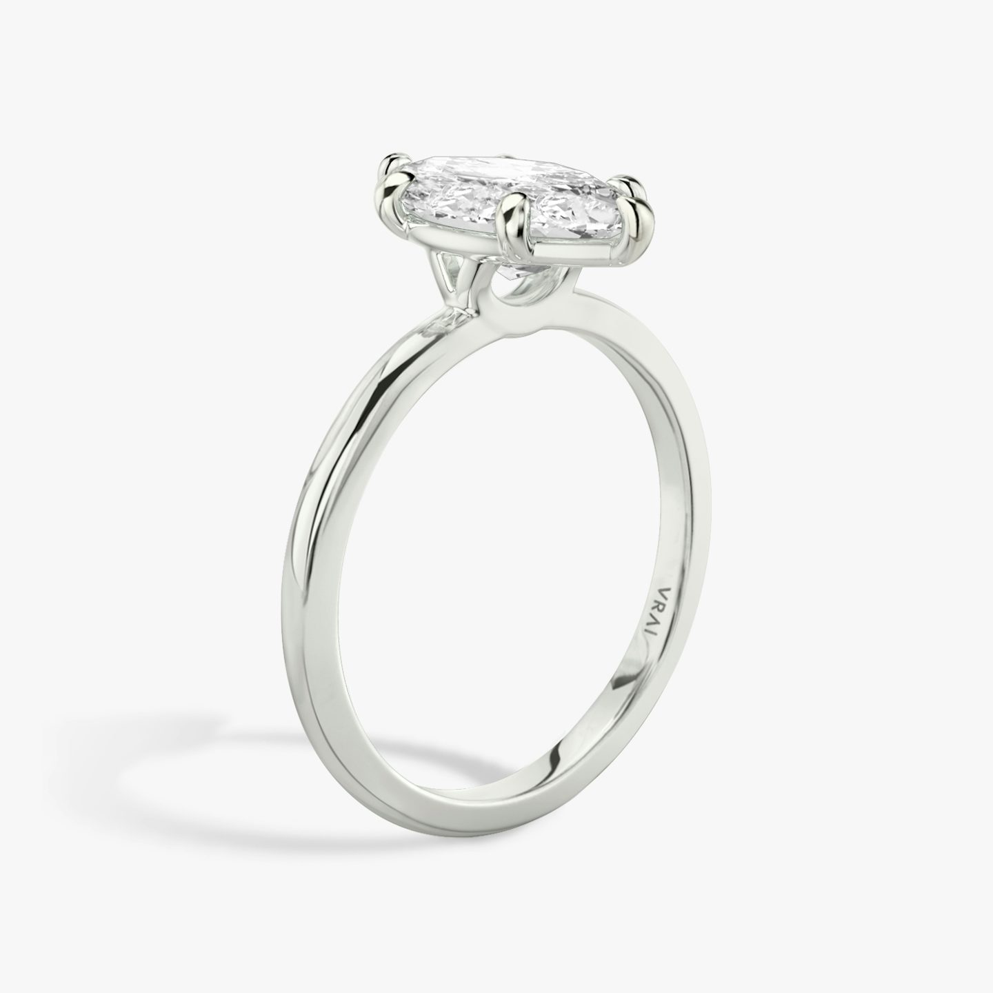 The Signature 6 Prong | Pavé Marquise | 18k | 18k White Gold | Band: Plain | Diamond orientation: vertical | Carat weight: See full inventory