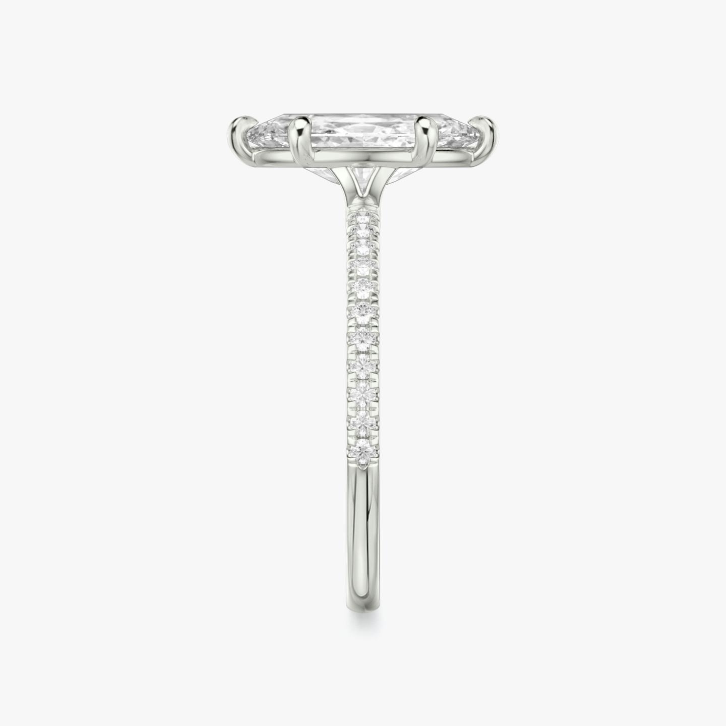 The Signature 6 Prong | Pavé Marquise | 18k | 18k White Gold | Band: Pavé | Diamond orientation: vertical | Carat weight: See full inventory