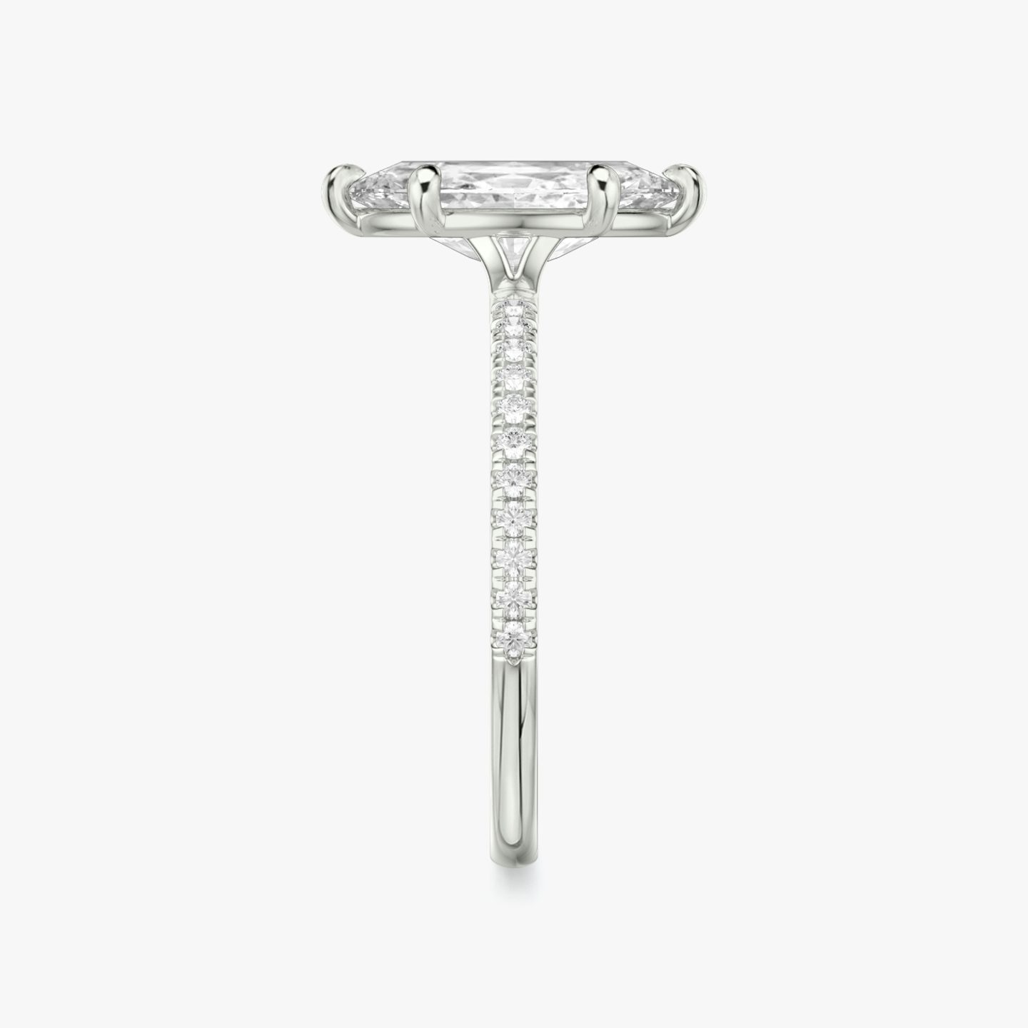 The Signature 6 Prong | Pavé Marquise | Platinum | Band: Pavé | Diamond orientation: vertical | Carat weight: See full inventory