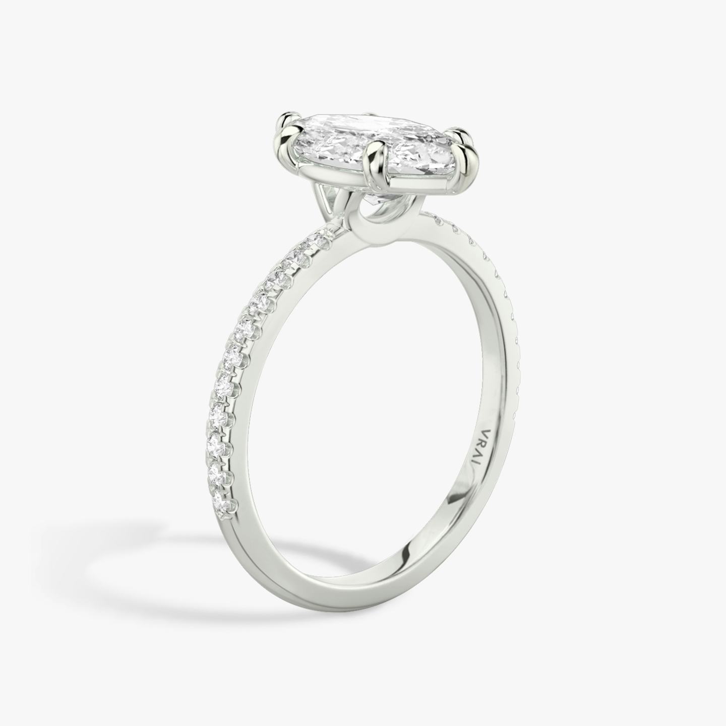 The Signature 6 Prong | Pavé Marquise | Platinum | Band: Pavé | Diamond orientation: vertical | Carat weight: See full inventory
