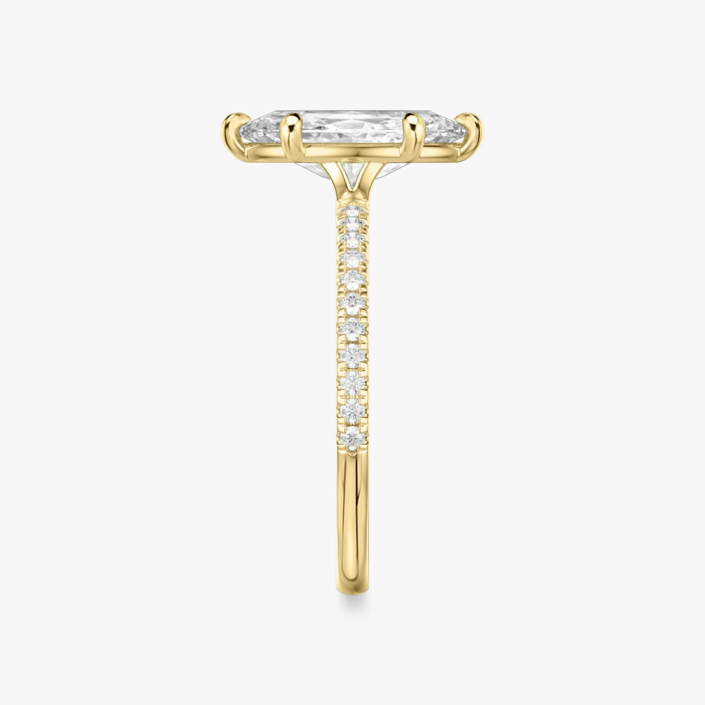 The Signature 6 Prong | marquise | 18k | yellow-gold | bandAccent: pave | diamondOrientation: vertical | caratWeight: other