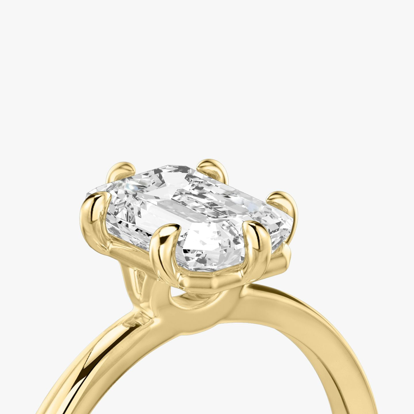 Signature 6 Prong | Emerald | 18k | 18k Gelbgold | Ring: Schlicht | Diamantausrichtung: vertical | Karatgewicht: Gesamtbestand ansehen