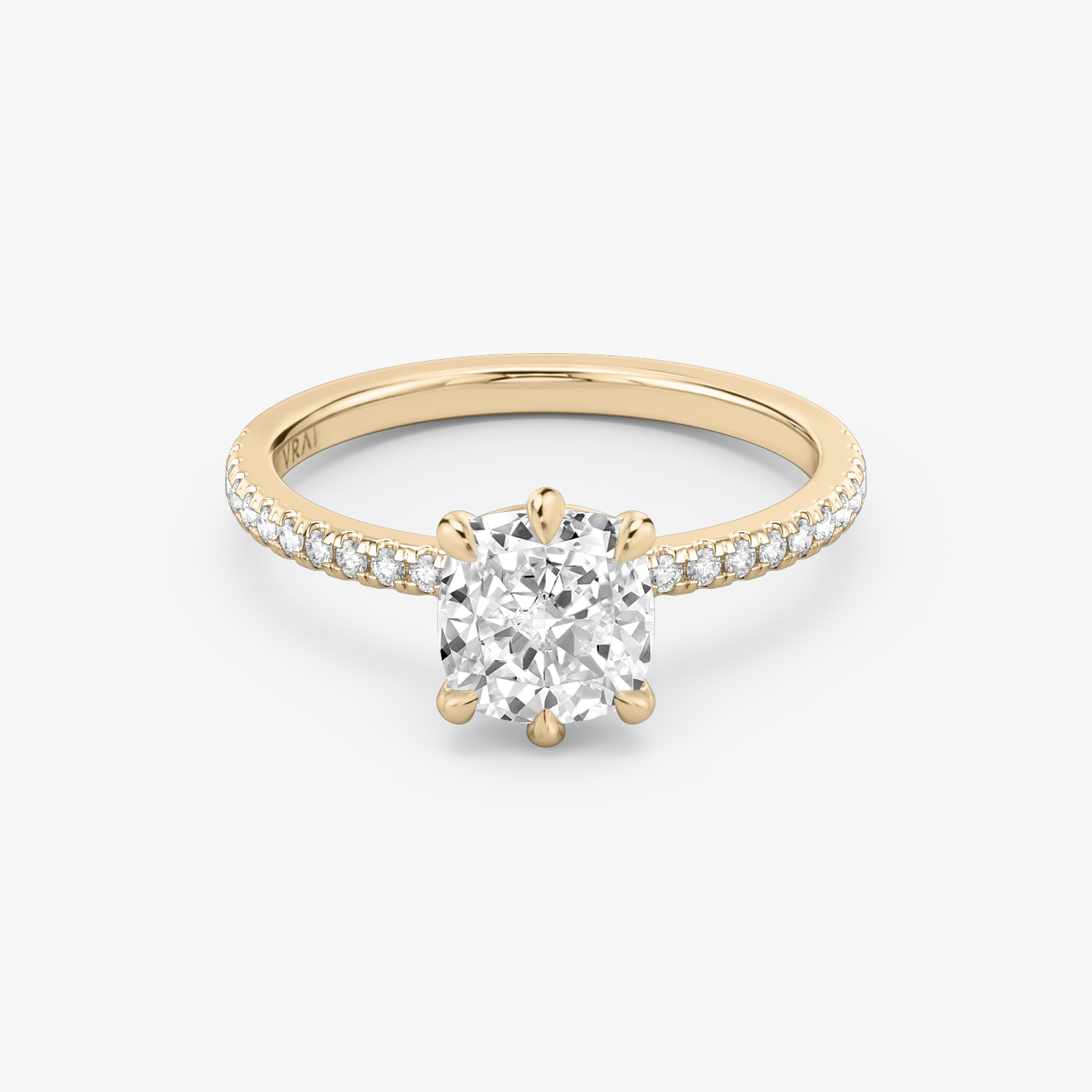 Signature 6 Prong Cushion Engagement Ring | 14k Rose Gold