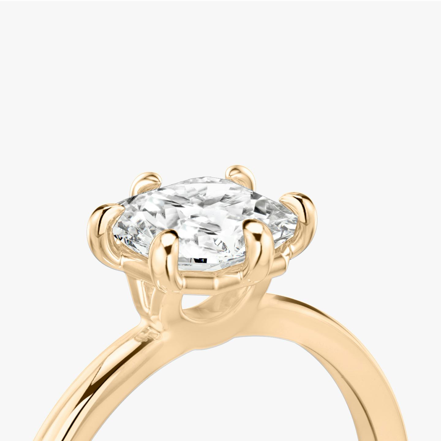 The Signature 6 Prong | Asscher | 14k | 14k Rose Gold | Band: Plain | Diamond orientation: vertical | Carat weight: See full inventory