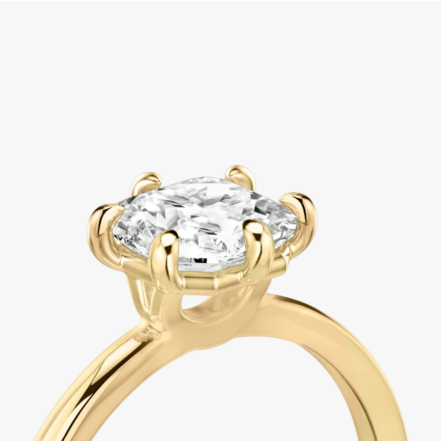 Signature 6 Prong | Asscher | 18k | 18k Gelbgold | Ring: Schlicht | Diamantausrichtung: vertical | Karatgewicht: Gesamtbestand ansehen