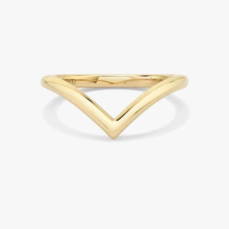 Signature V wedding band