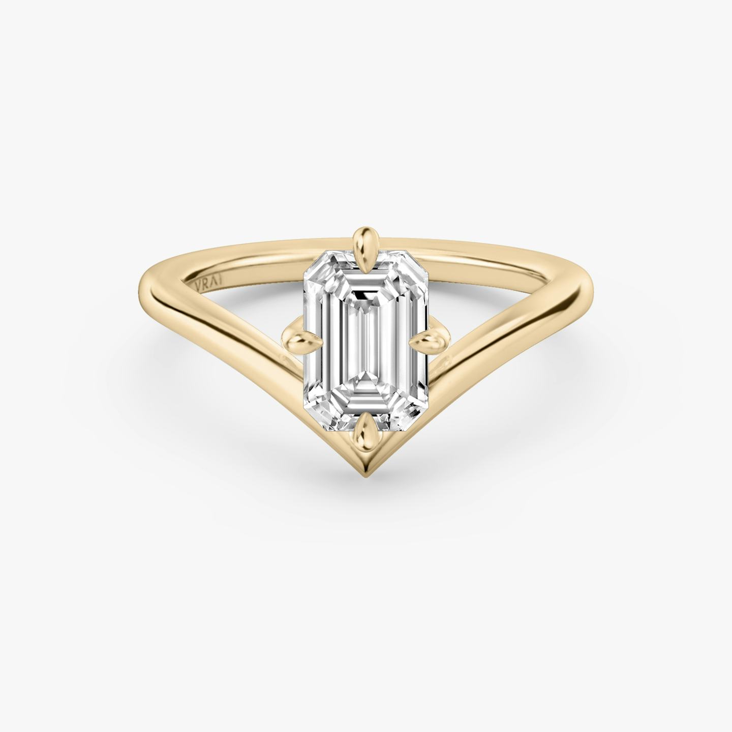 Signature V | Emerald | 14k | 14k Roségold | Ring: Schlicht | Diamantausrichtung: vertical | Karatgewicht: Gesamtbestand ansehen