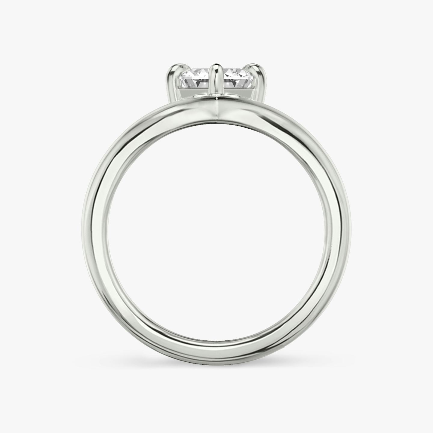 Signature V | Emerald | 18k | 18k Weißgold | Ring: Schlicht | Diamantausrichtung: vertical | Karatgewicht: Gesamtbestand ansehen