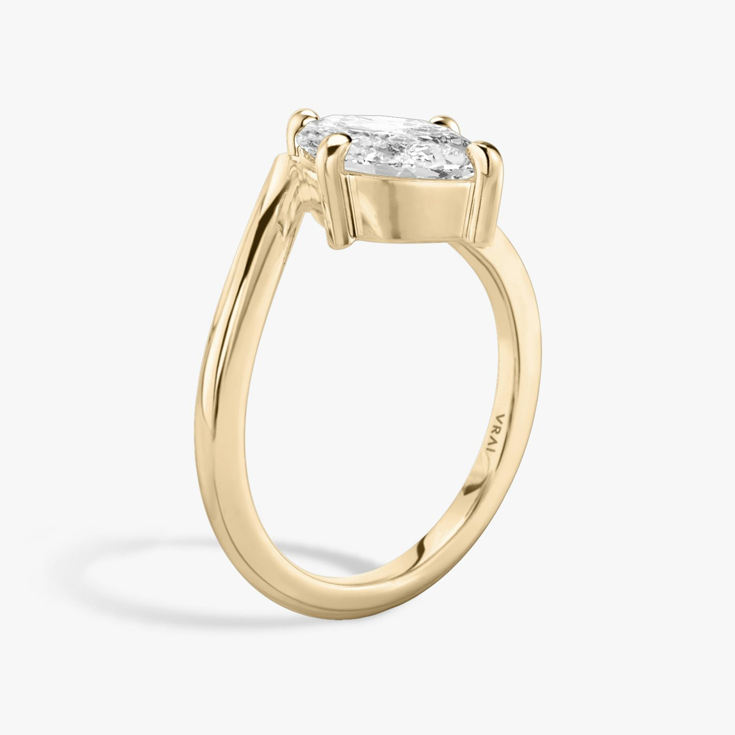 The Signature V | Pavé Marquise | 14k | 14k Rose Gold | Band: Plain | Diamond orientation: vertical | Carat weight: See full inventory