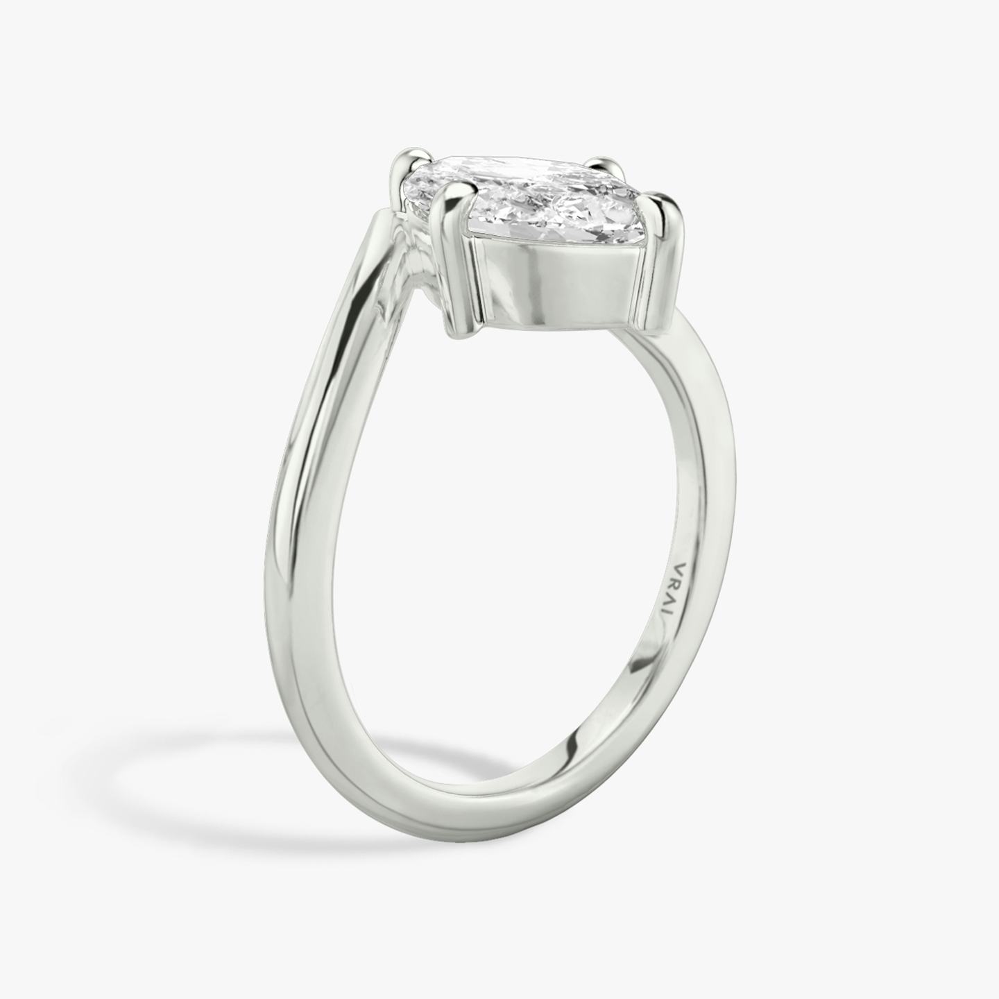 The Signature V | Pavé Marquise | 18k | 18k White Gold | Band: Plain | Diamond orientation: vertical | Carat weight: See full inventory