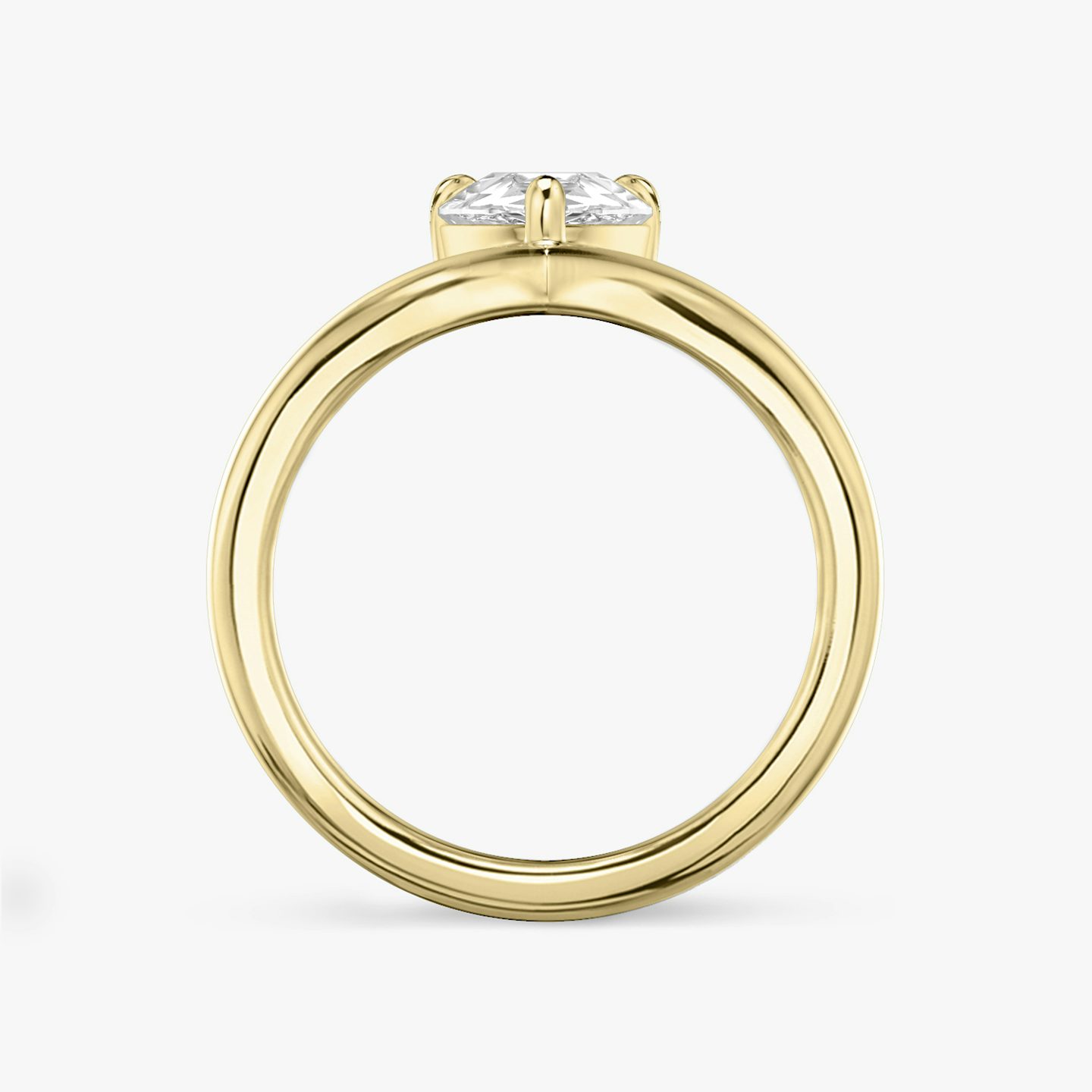 The Signature V | Pear | 18k | 18k Yellow Gold | Band: Plain | Diamond orientation: vertical | Carat weight: See full inventory