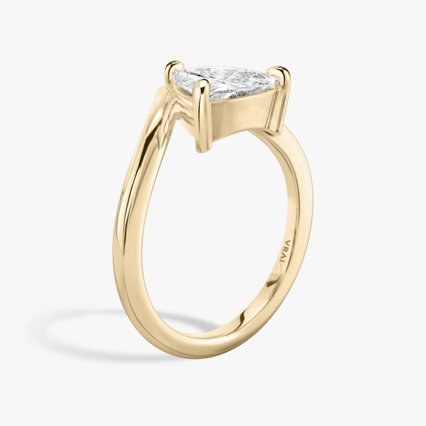 The Signature V | Trillion | 14k | 14k Rose Gold | Band: Plain | Diamond orientation: vertical | Carat weight: See full inventory
