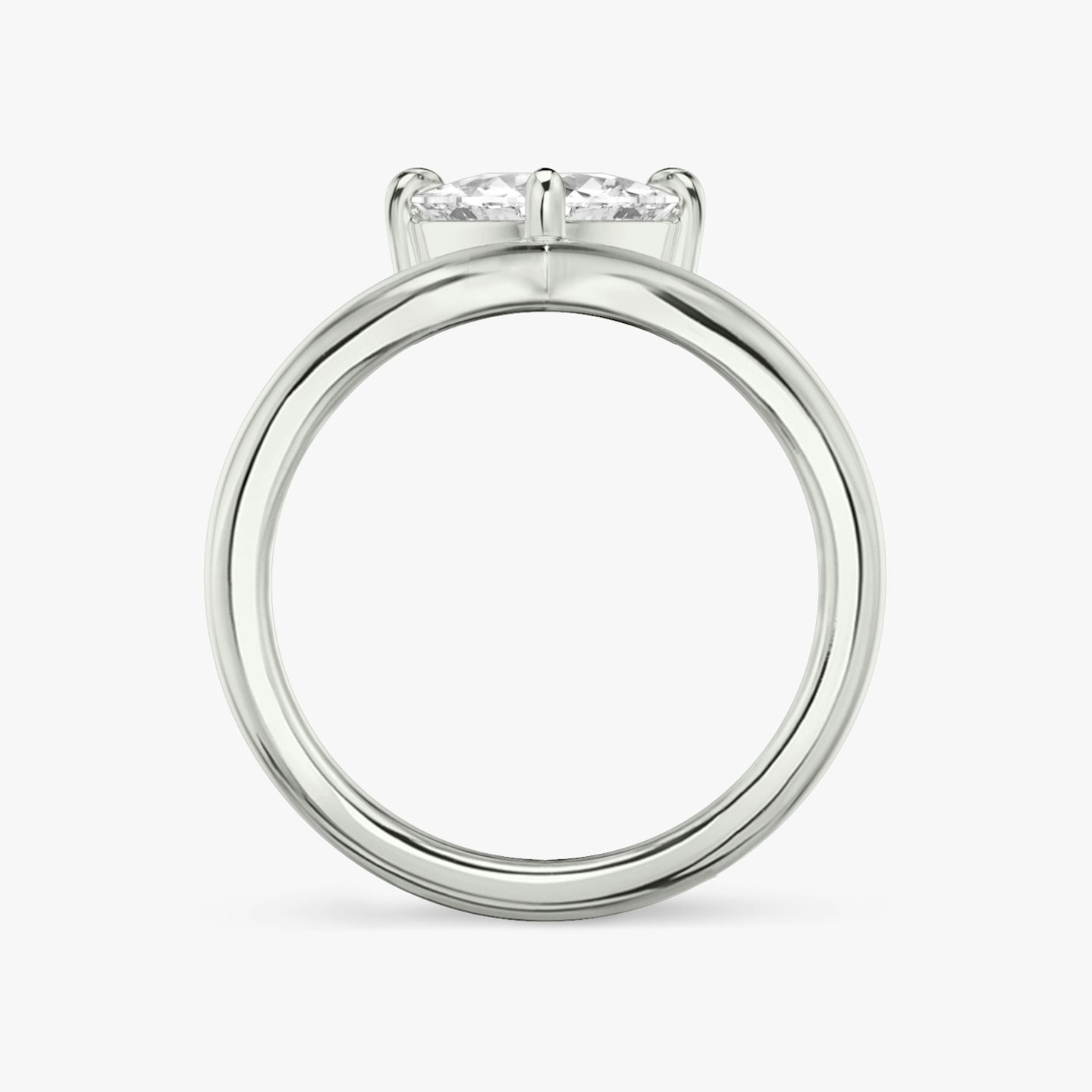 The Signature V | Trillion | 18k | 18k White Gold | Band: Plain | Diamond orientation: vertical | Carat weight: See full inventory