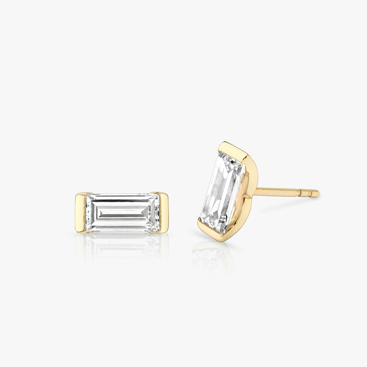 4Ct Marquise-Cut Lab-Created Diamond Push Back Stud Earrings 14K White Gold  FN 