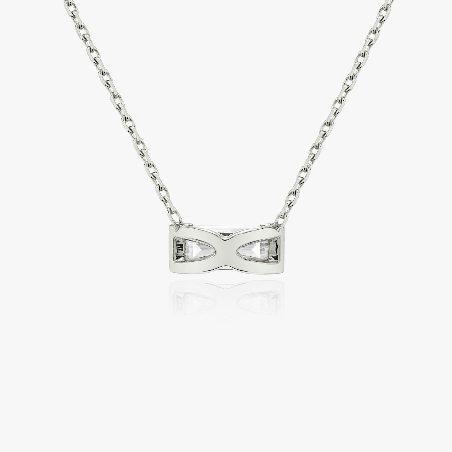 Baguette Semi-Bezel Necklace Closeup image of Baguette Semi-Bezel Necklace