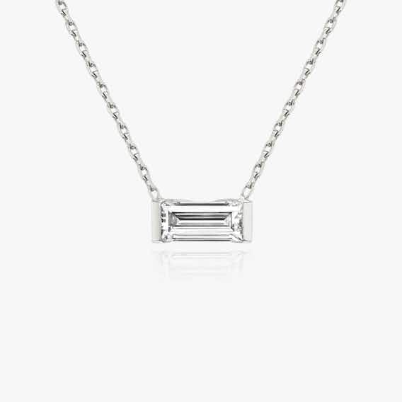 Baguette Semi-Bezel Necklace