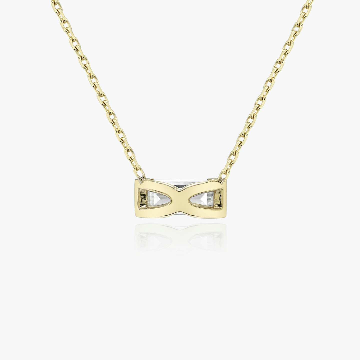 Baguette Semi-Bezel Necklace Closeup image of Baguette Semi-Bezel Necklace