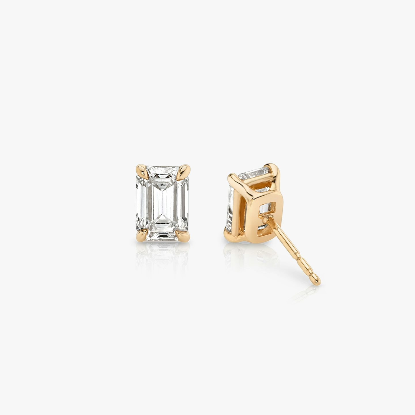 VRAI Solitaire Stud | Emerald | 14k | 14k Rose Gold | Carat weight: See full inventory