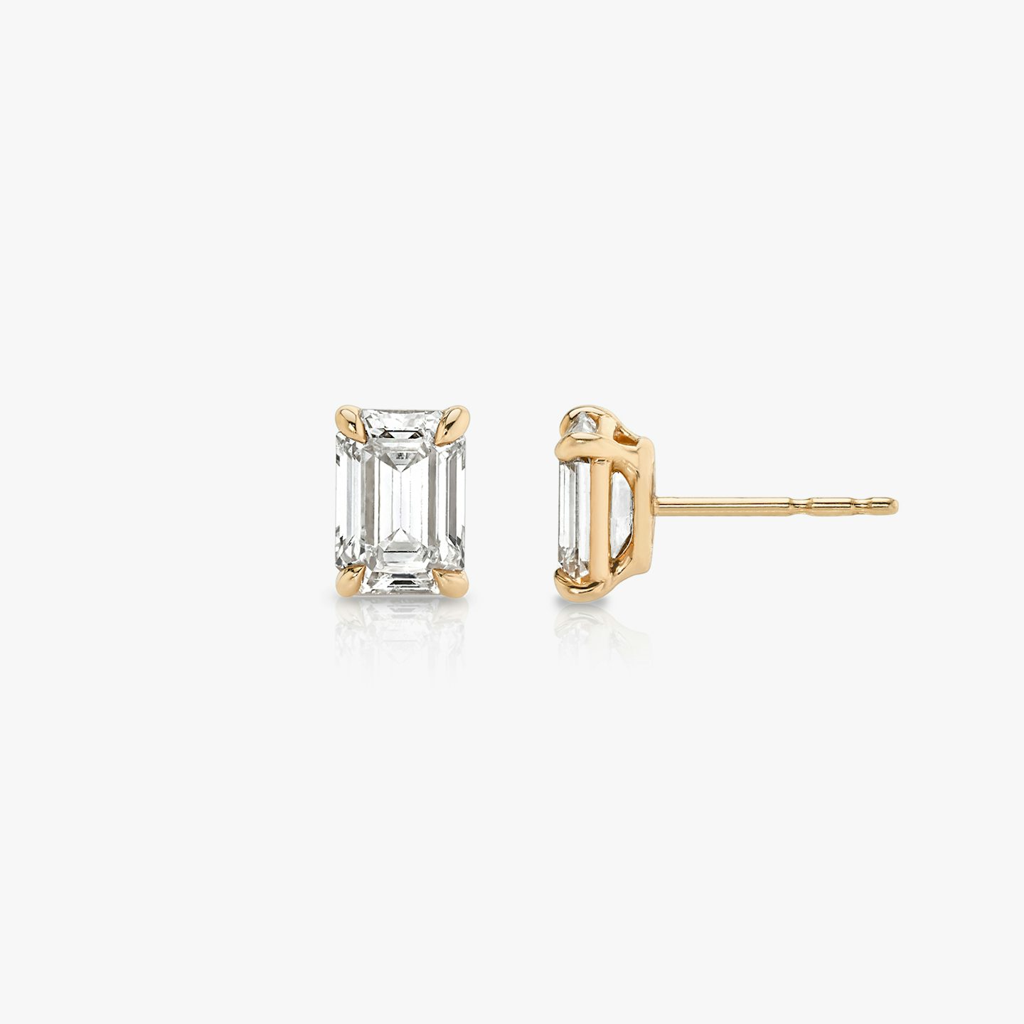 VRAI Solitaire Stud | Emerald | 14k | 14k Rose Gold | Carat weight: See full inventory