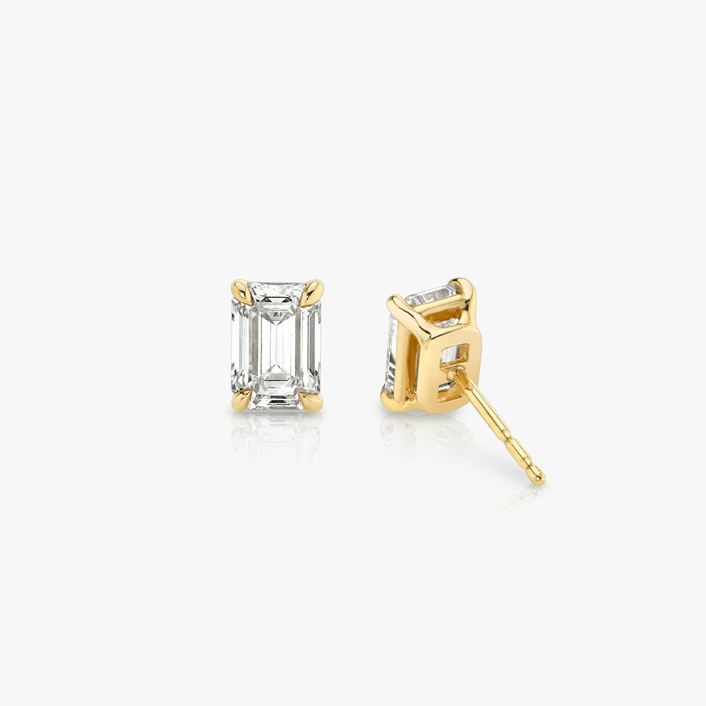 VRAI Solitaire Stud | emerald | 14k | yellow-gold | caratWeight: 0.25ct