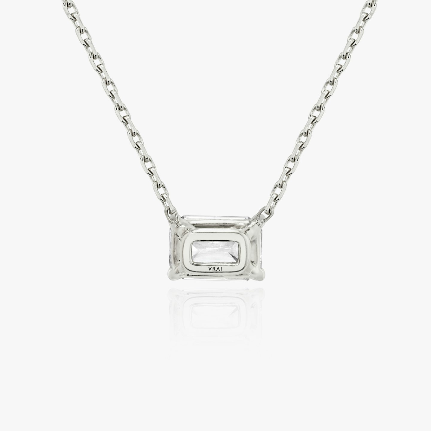 VRAI Solitaire Necklace | Emerald | 14k | 18k White Gold | Carat weight: 1
