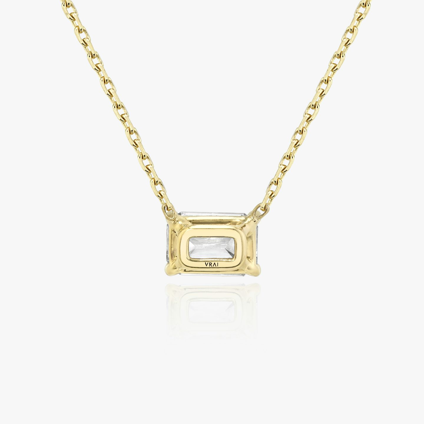 VRAI Solitaire Necklace | Emerald | 14k | 18k Yellow Gold | Carat weight: 3/4