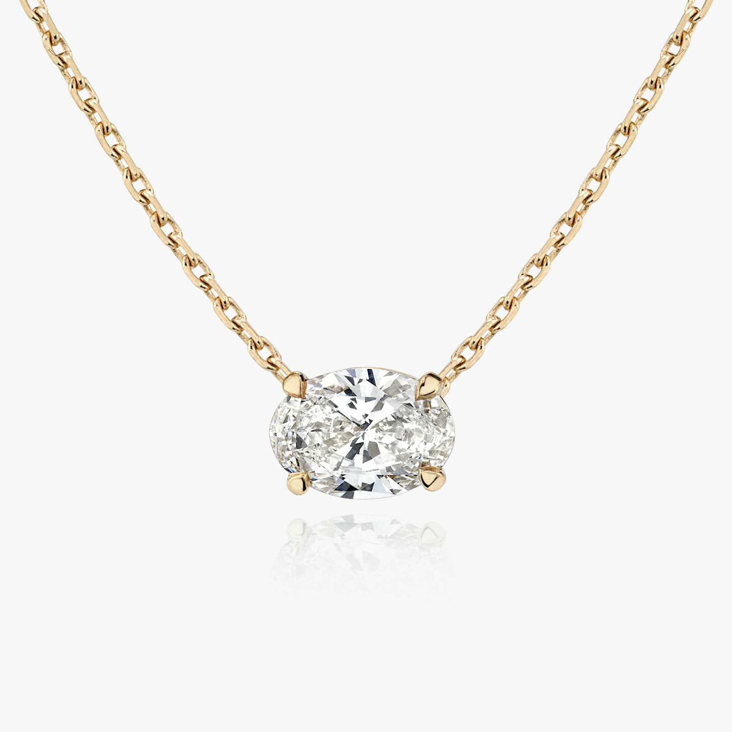 VRAI Solitaire Necklace | Oval | 14k | 14k Rose Gold | Carat weight: 1