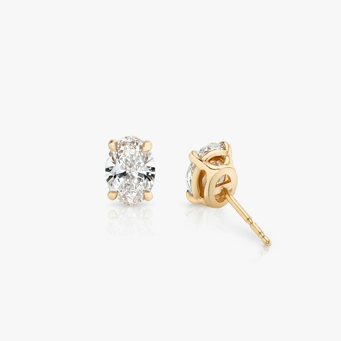 VRAI Solitaire Stud | Oval | 14k | 14k Rose Gold | Carat weight: 3/4