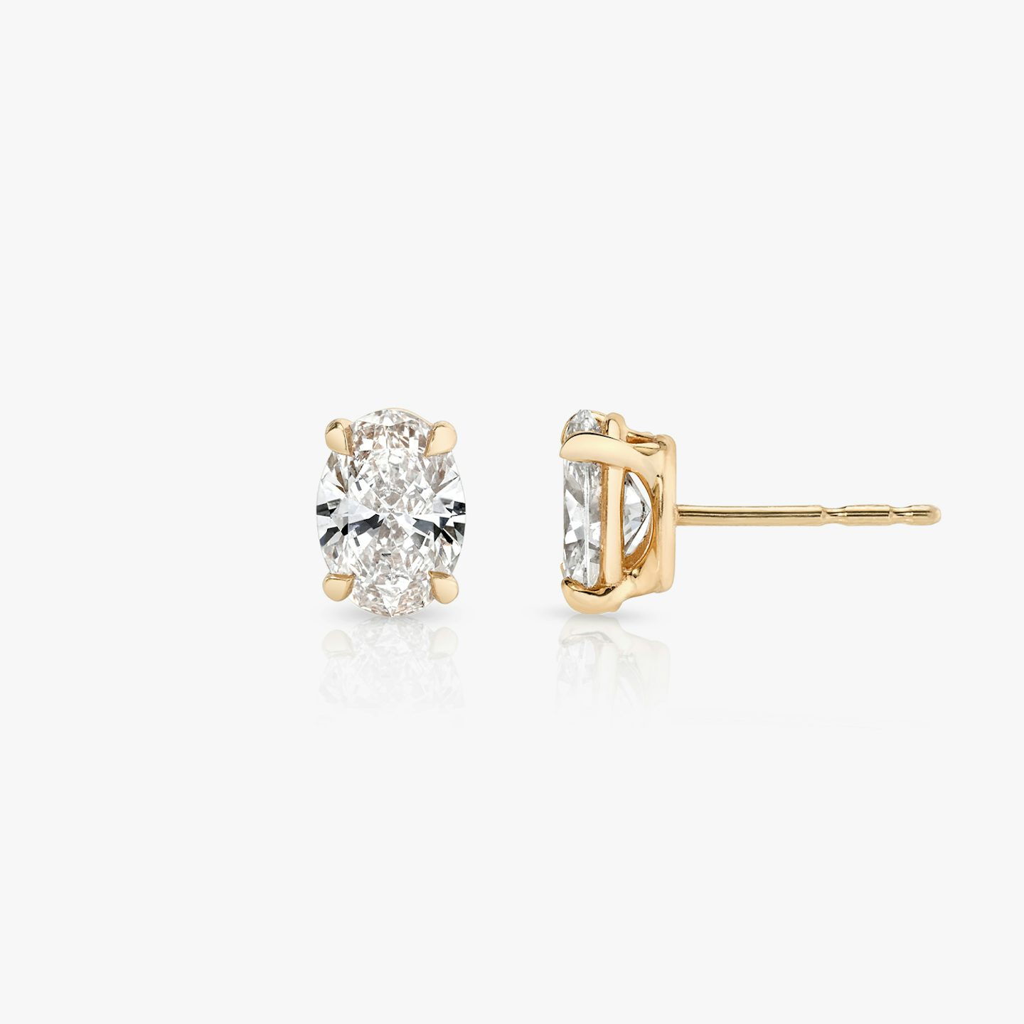 VRAI Solitaire Stud | Oval | 14k | 14k Rose Gold | Carat weight: 1