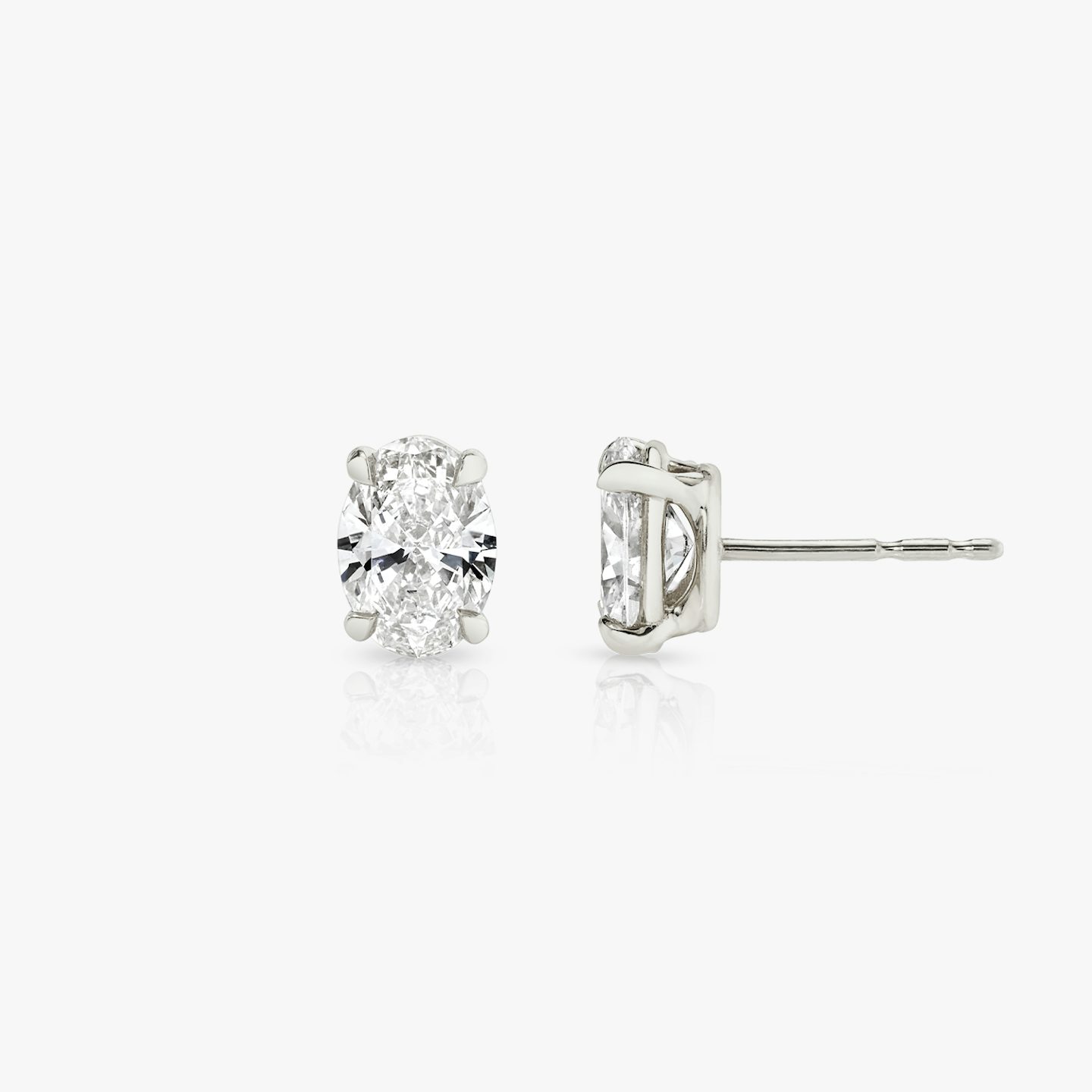 VRAI Solitaire Stud | Oval | 14k | 18k White Gold | Carat weight: See full inventory