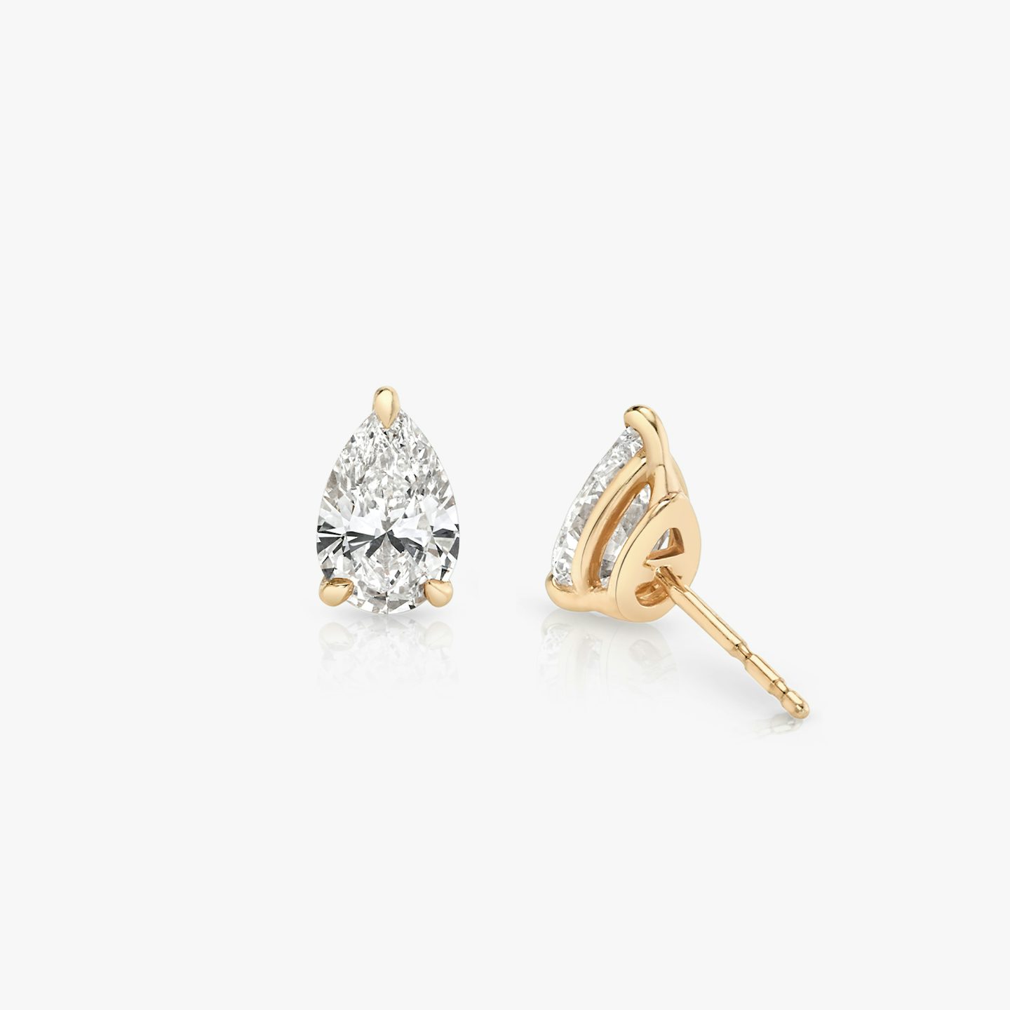 VRAI Solitaire Stud | Pear | 14k | 14k Rose Gold | Carat weight: 1