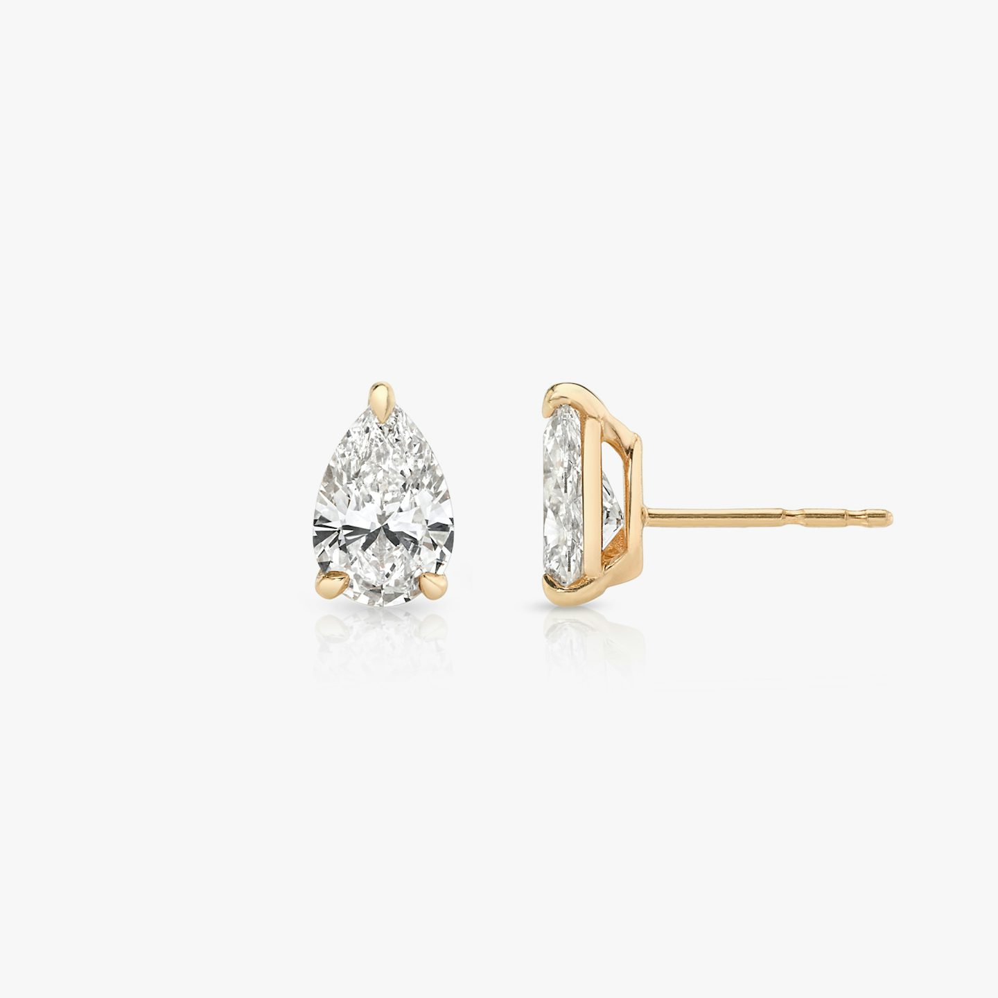 VRAI Solitaire Stud | Pear | 14k | 14k Rose Gold | Carat weight: 1/4