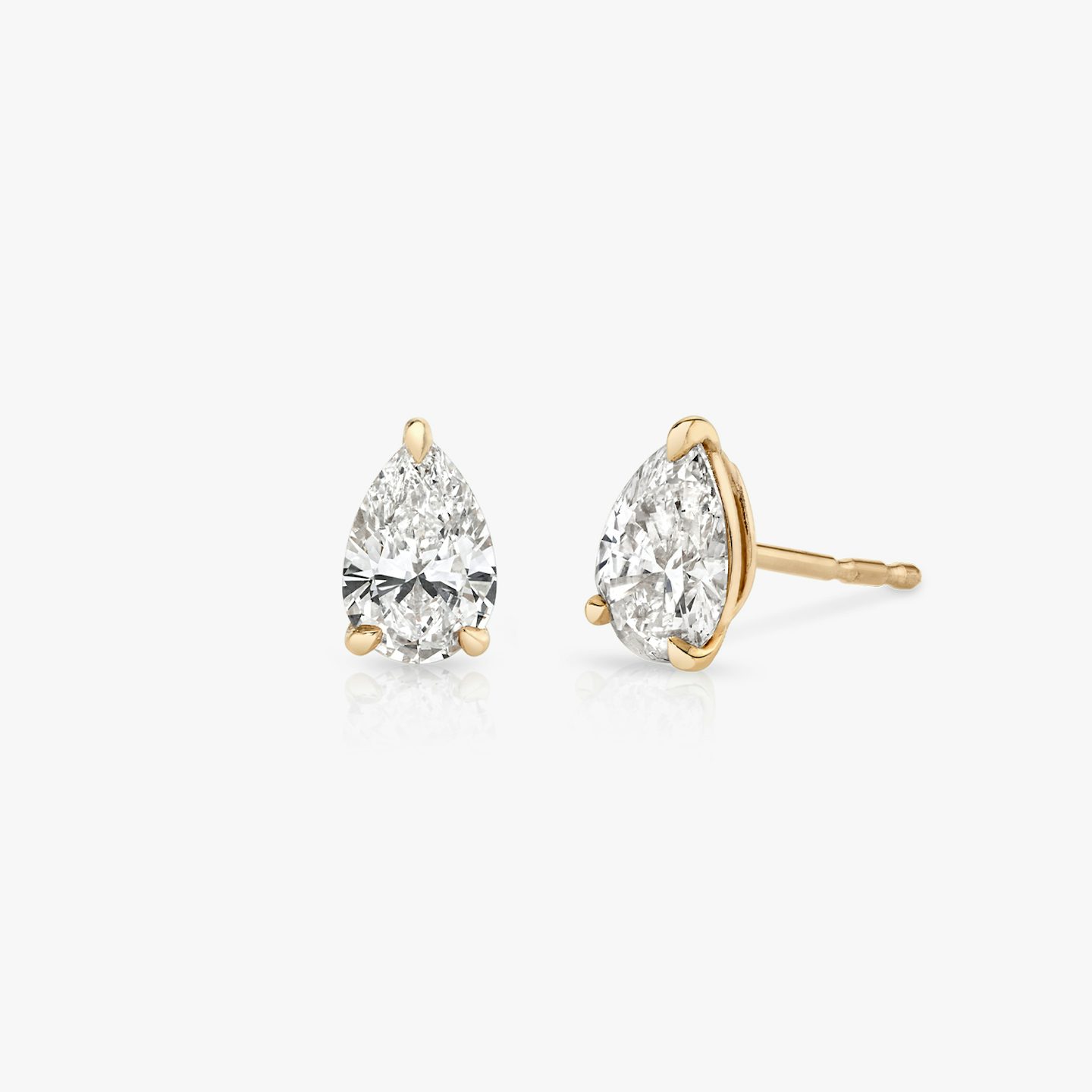 VRAI Solitaire Stud | Pear | 14k | 14k Rose Gold | Carat weight: 3/4