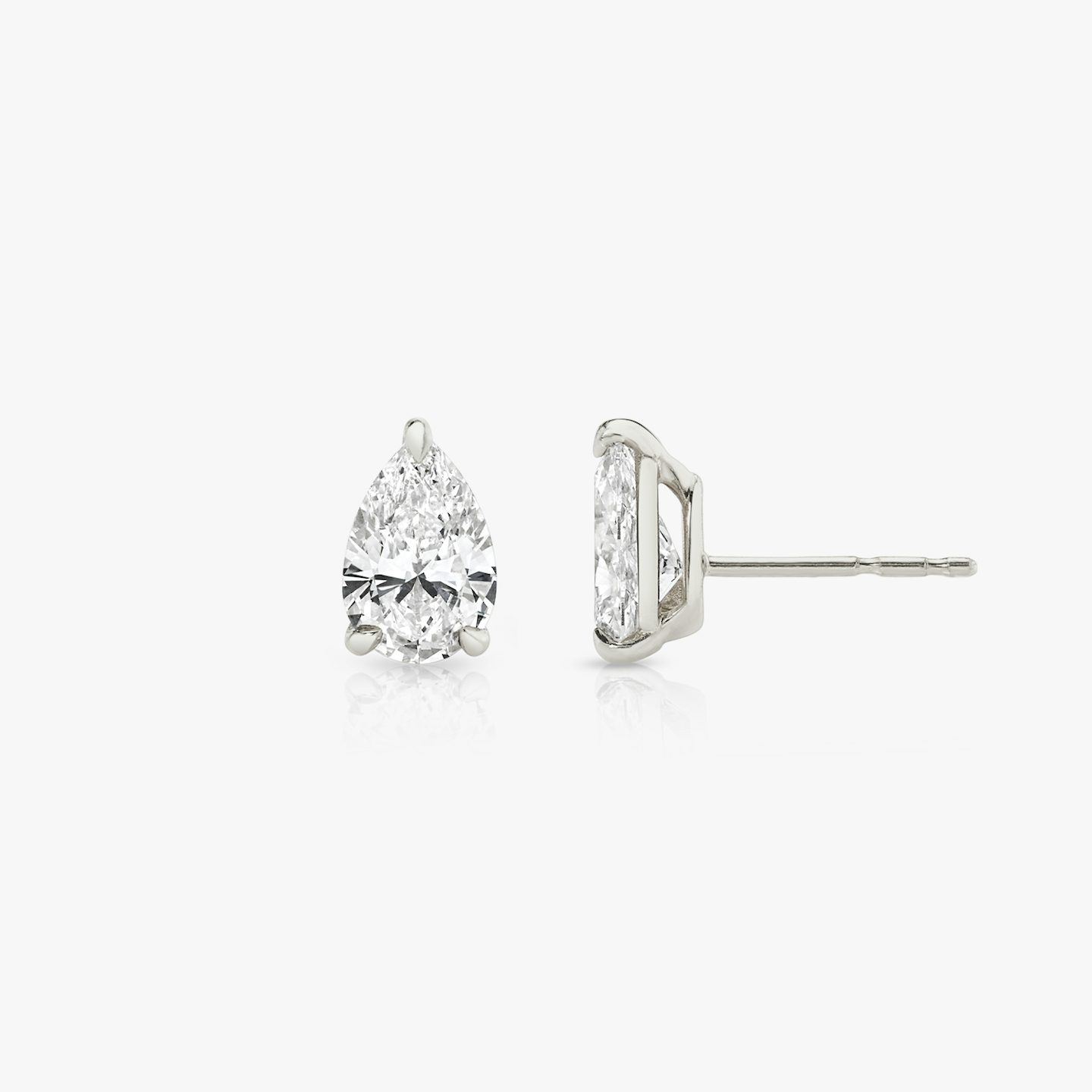 VRAI Solitaire Stud | Pear | 14k | 18k White Gold | Carat weight: 1/4