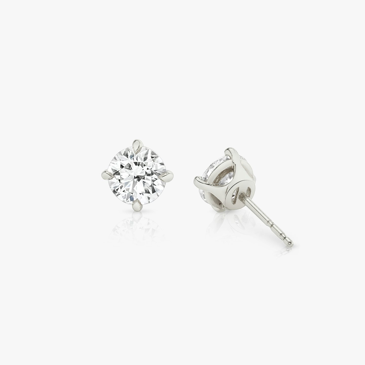 VRAI Solitaire Stud | Round Brilliant | 14k | 18k White Gold | Carat weight: See full inventory