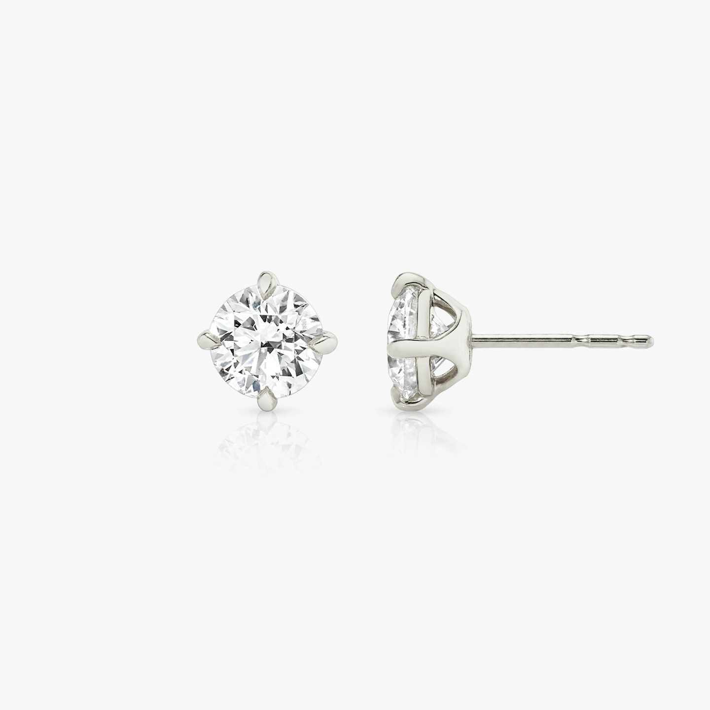 VRAI Solitaire Stud | Round Brilliant | 14k | 18k White Gold | Carat weight: See full inventory