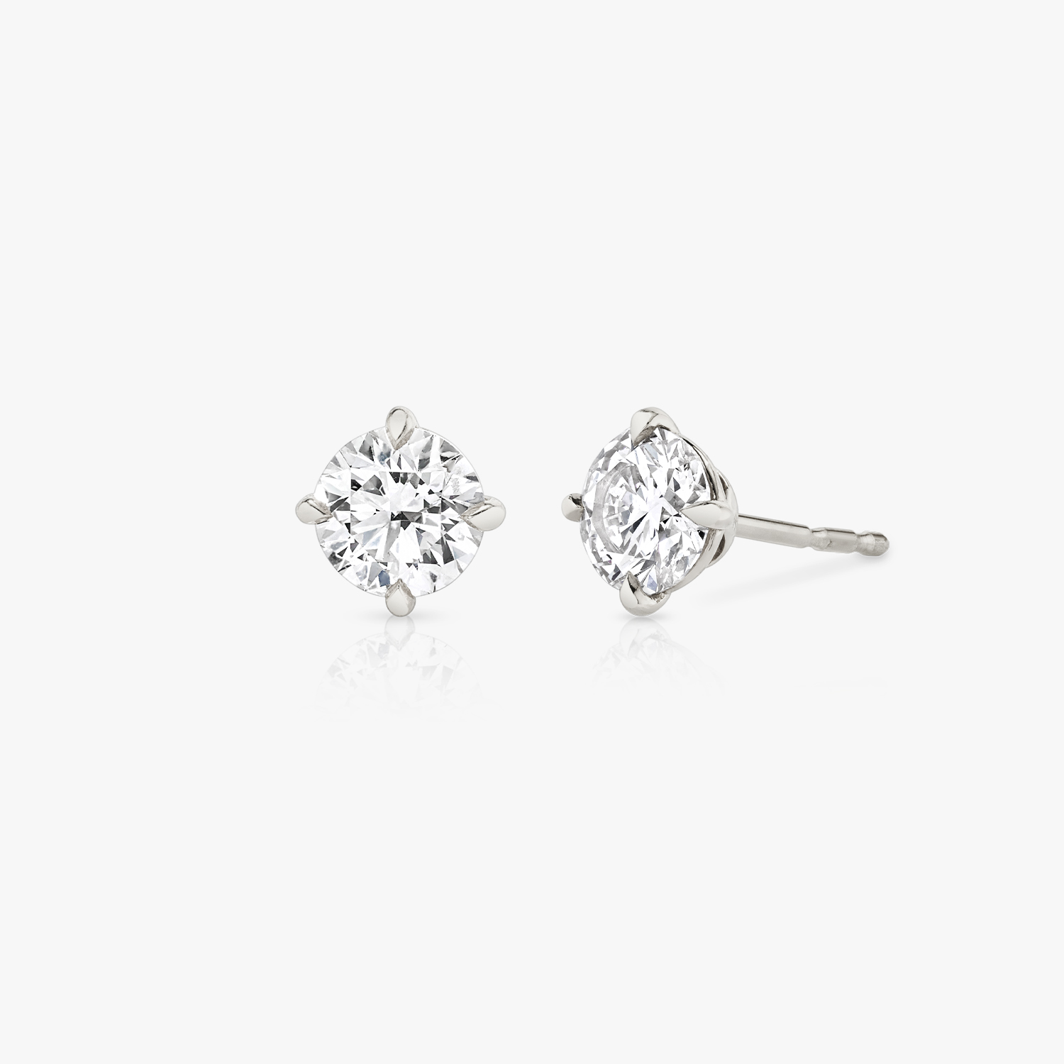 Diamond Stud Earrings, 1.25 Carats Total, H/I-SI2, 14K White Gold | Diamond  Stores Long Island – Fortunoff Fine Jewelry
