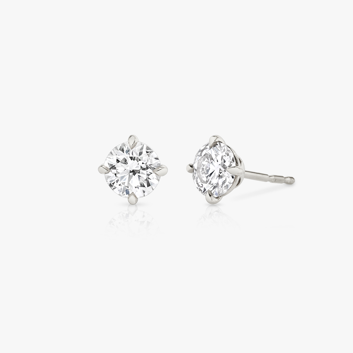 14k Square Cut Diamond Earring - Single Stud – The GLD Shop