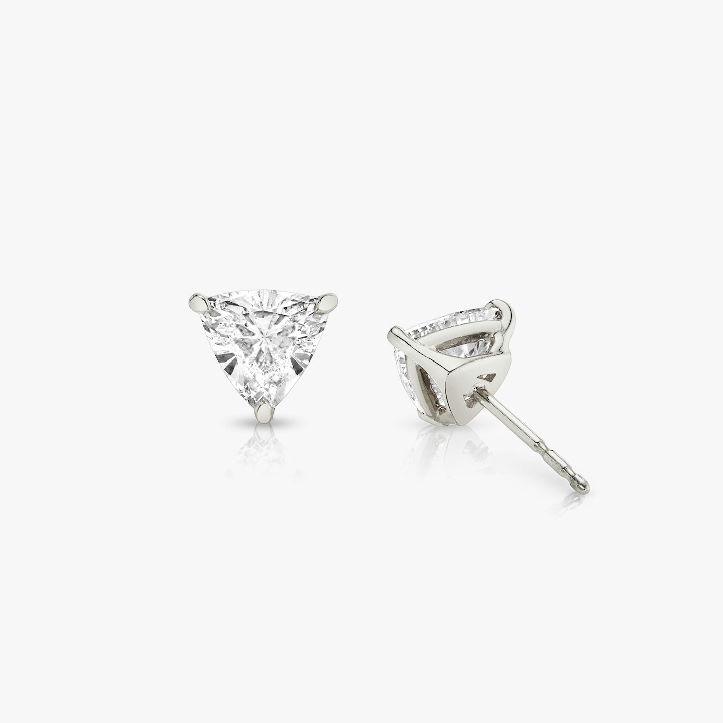 VRAI Solitaire Stud | Trillion | 14k | 18k White Gold | Carat weight: See full inventory