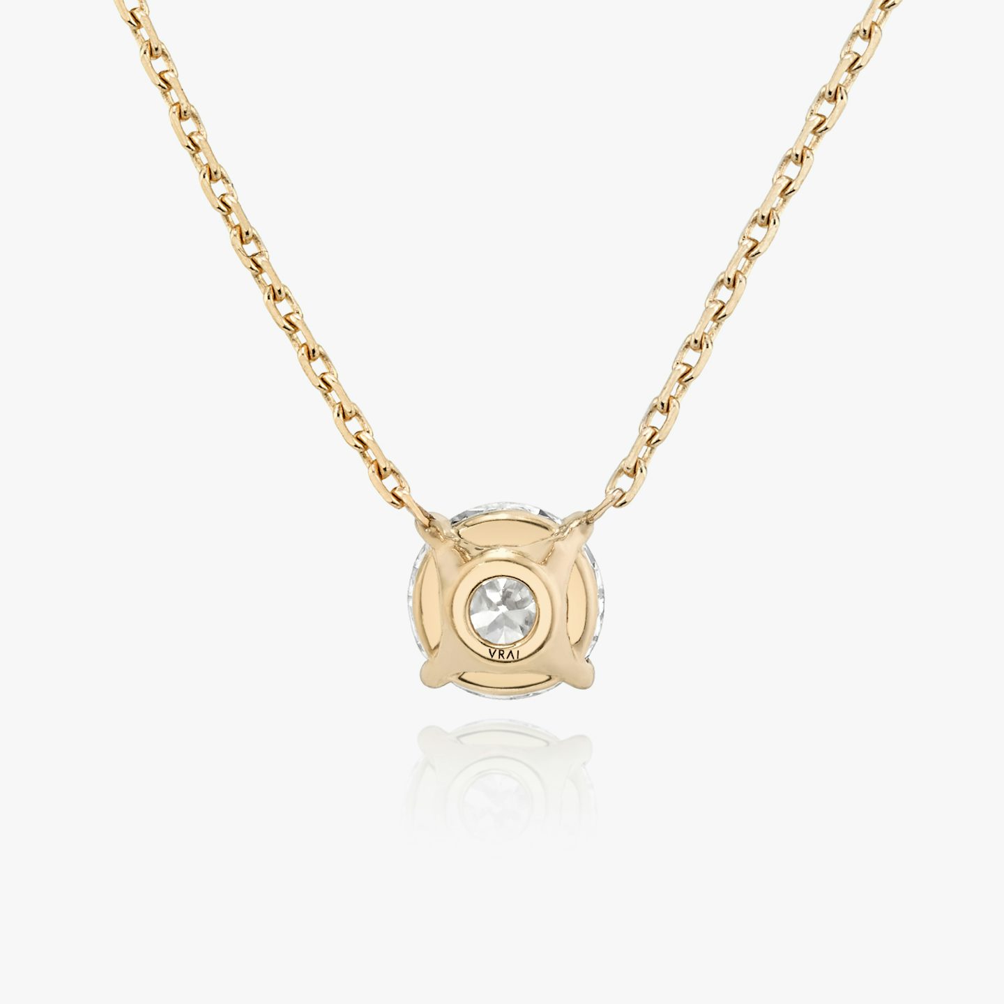 VRAI Solitaire Necklace | Round Brilliant | 14k | 14k Rose Gold | Carat weight: See full inventory