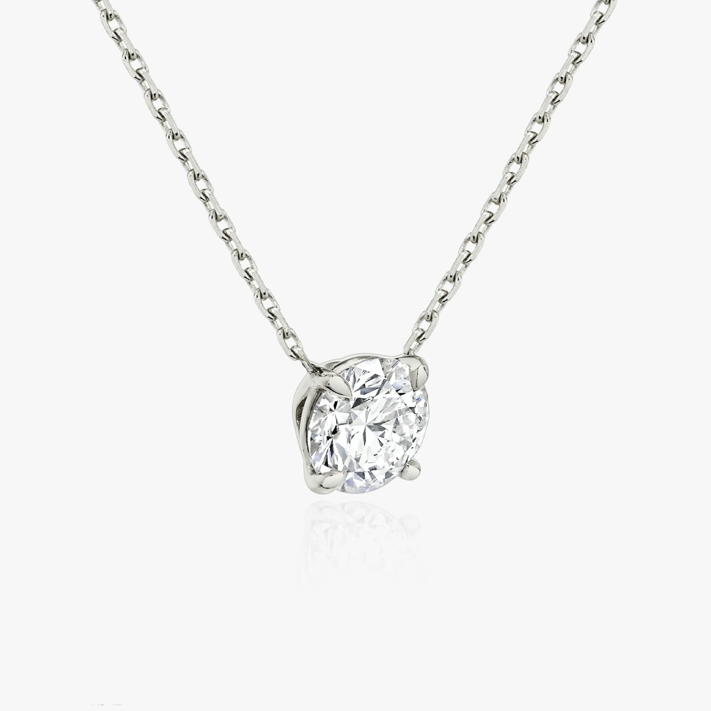 Solitaire Diamond Necklace Closeup image of Solitaire Diamond Necklace