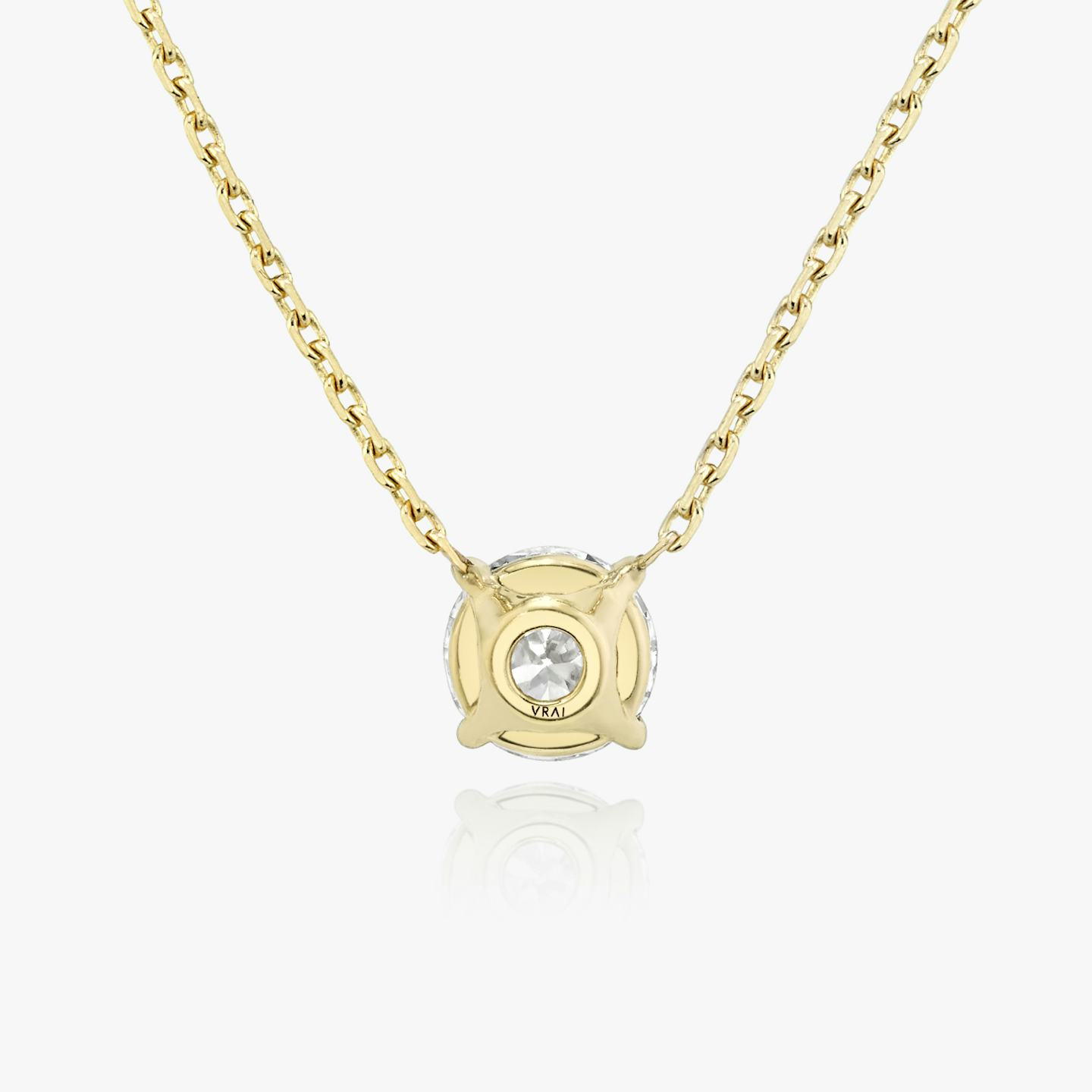 VRAI Solitaire Necklace | Round Brilliant | 14k | 18k Yellow Gold | Carat weight: 1/2
