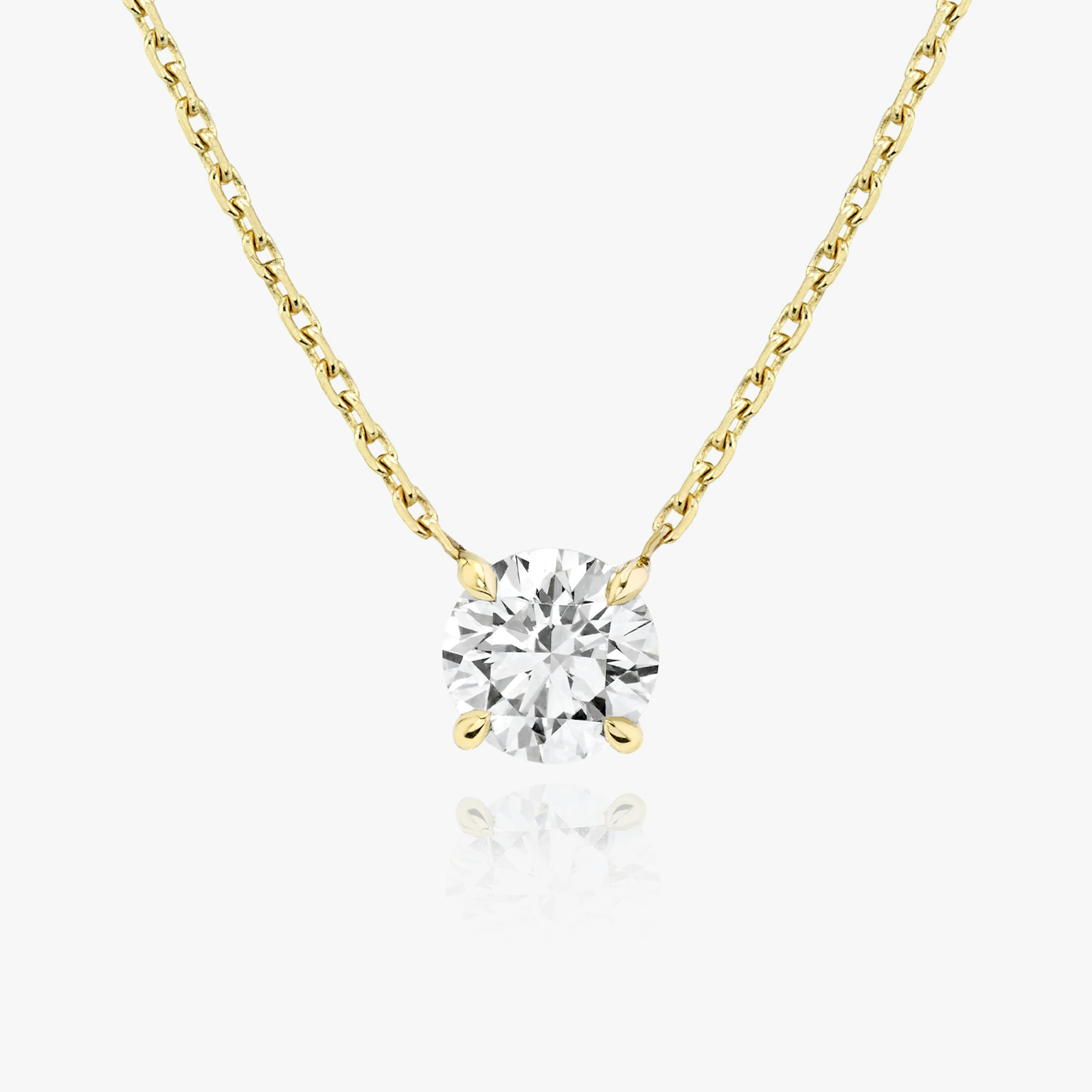 Solitaire Diamond Necklace | 14k Gold | VRAI Created Diamonds